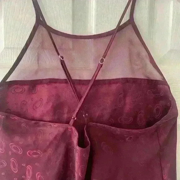 Valerie Stevens Burgundy Sexy Intimate Slip Dress - B25 - Picture 5 of 5